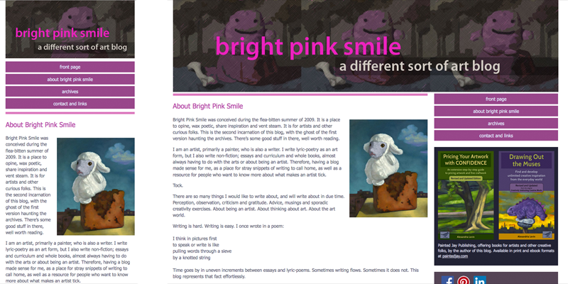 the Bright Pink Smile home page image